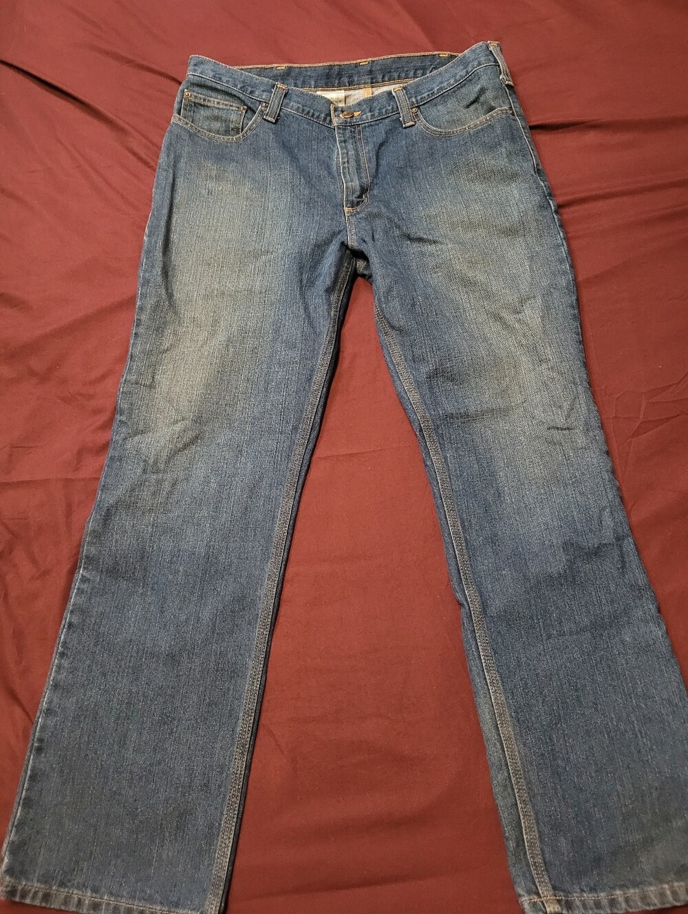 36×30 Carhartt Relaxed Fit, Straight Leg Denim Jeans